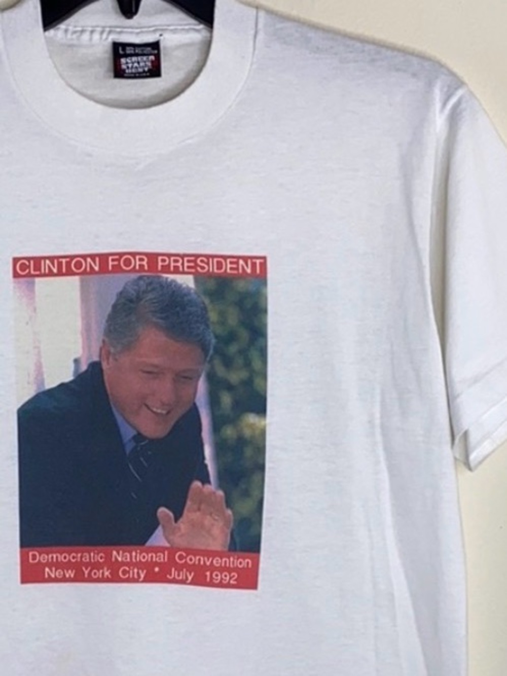 90s Bill Clinton Democratic National Convention Shirt L 1992 Vintage